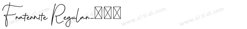 Fraternite Regular字体转换